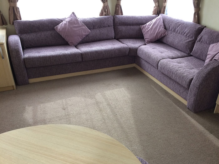 New static caravan seat cushions and scatter cushions in a contemporary chenille fabric