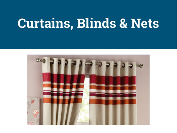 Holiday Park curtains blinds and net curttains for caravans, lodges, chalets, bars, clubs and restaurants