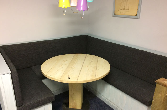 Bespoke upholstery and furnishings for holiday park restaurants